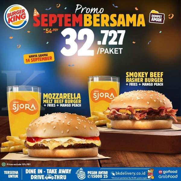 Promo Burger King 8-14 September 2020