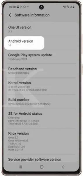 Cara cek versi Android di HP Samsung