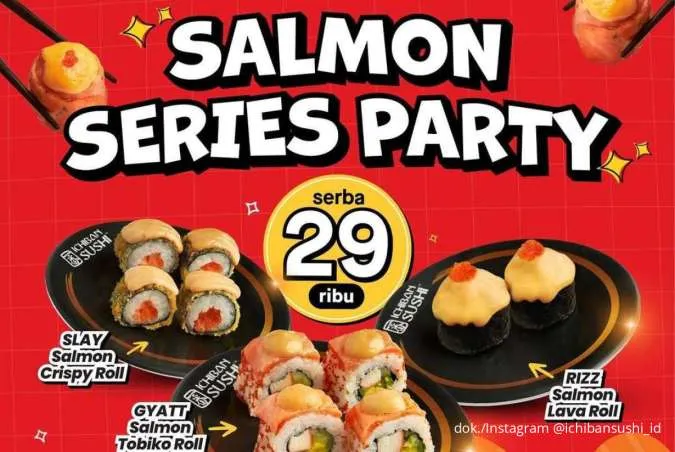 Serbu Salmon Favorit Anda di Promo Ichiban Sushi Salmon Series Party Serba Rp 29.000