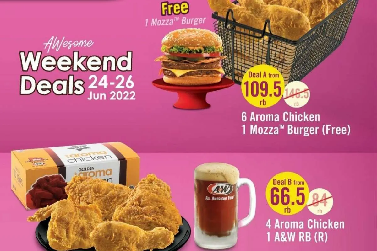 Promo AW Restoran Diskon Paket Weekend Deals, Berlaku 24-26 Juni 2022