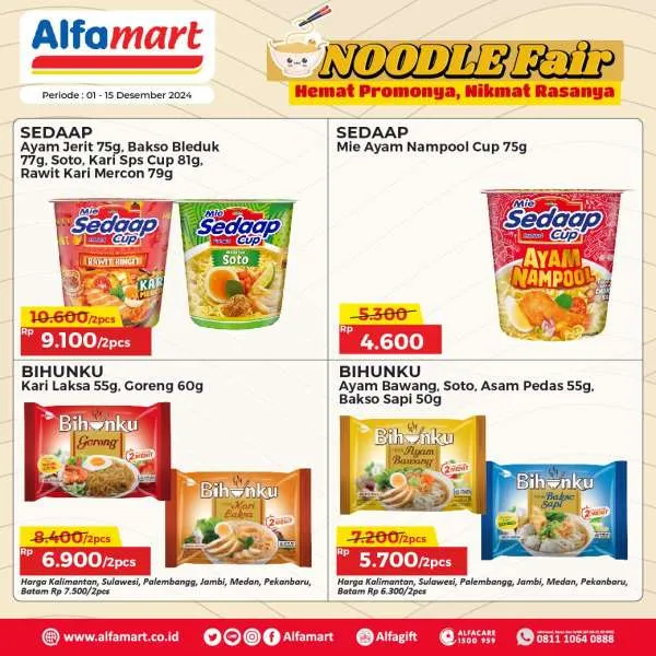 Promo Alfamart Noodle Fair Periode 1-15 Desember 2024