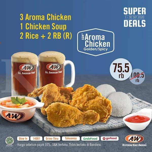 Promo A&W 1 – 30 September 2020 Sharing Meals