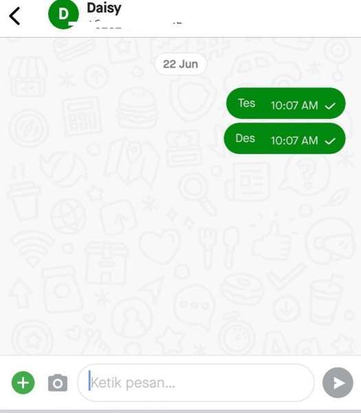 Chatting di Aplikasi Gojek