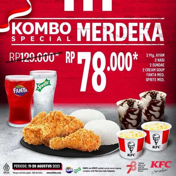 Promo KFC Terbaru Kombo Spesial Kemerdekaan Agustus 2023