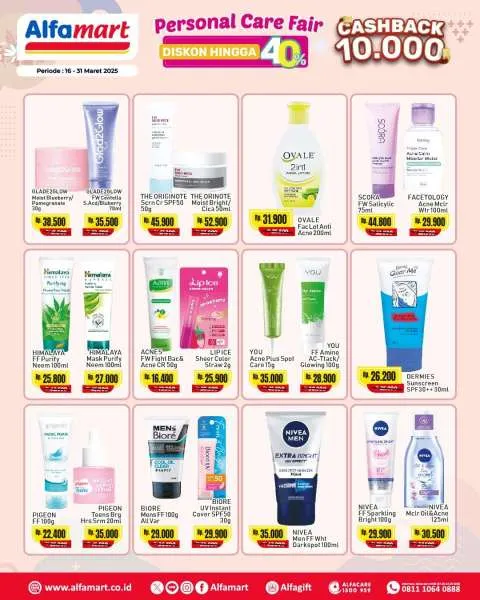 Promo Alfamart Personal Care Fair Periode 16-31 Maret 2025