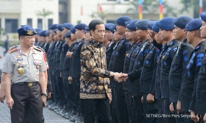 Depan korps Brimob, Jokowi bicara keberagaman
