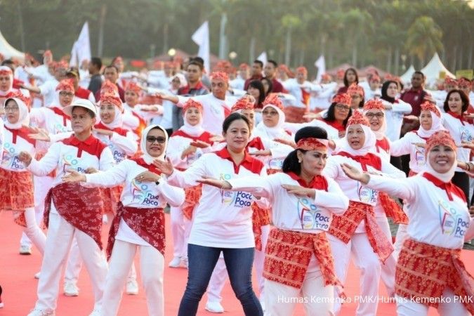 Menko PMK Ikut Tari Poco Poco Memecahkan Rekor Dunia