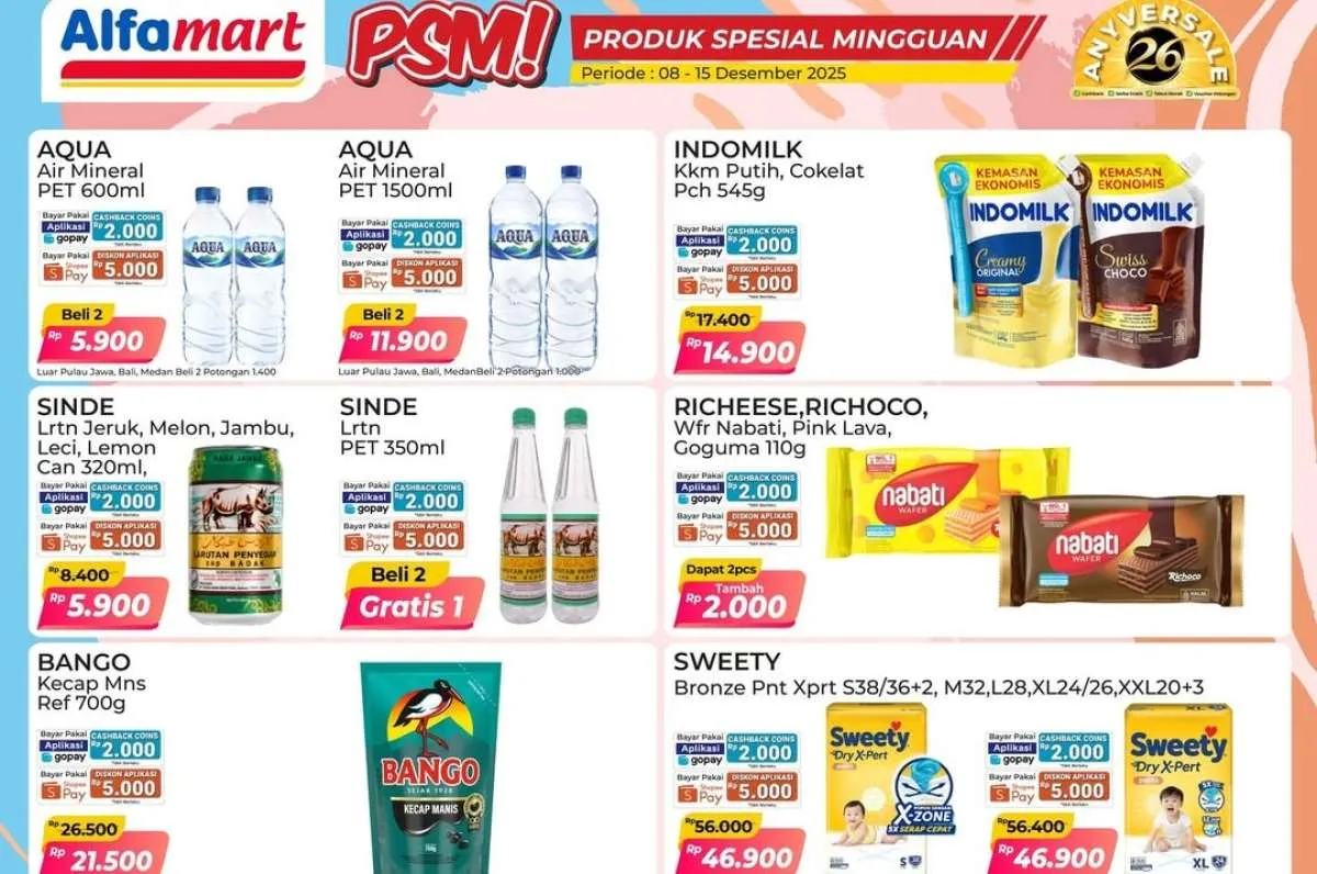 Promo PSM Alfamart Periode 8-15 Desember 2025, Indomilk-Rinso Diskon Spesial