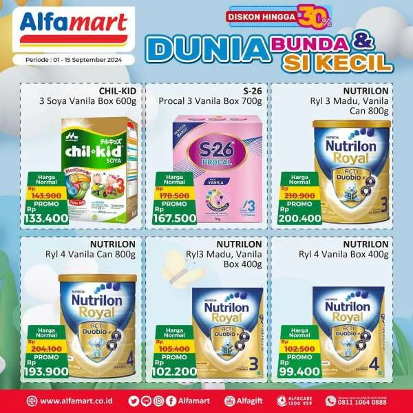 Promo Alfamart Dunia Bunda & Si Kecil Periode 1-15 September 2024