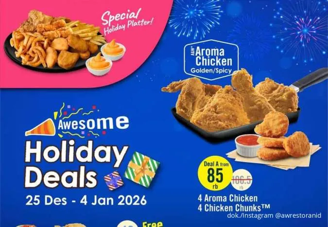 Liburan Seru Pakai Promo A&W Holiday Deals, Aroma Chicken & Holiday Platter Hemat