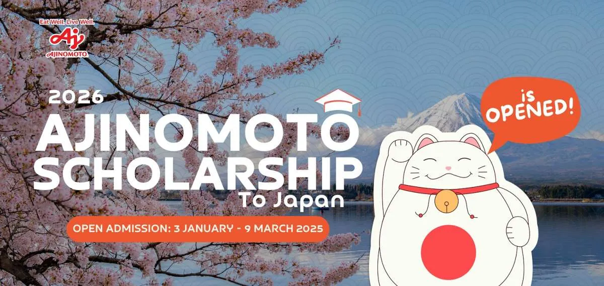 Ajinomoto Buka Pendaftaran Beasiswa Program Master ke Jepang 