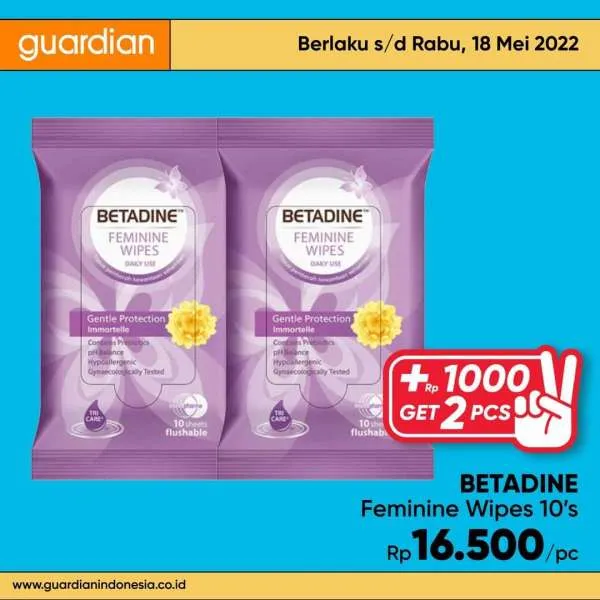Promo Guardian +1000 Get 2 Pcs Periode 12-18 Mei 2022