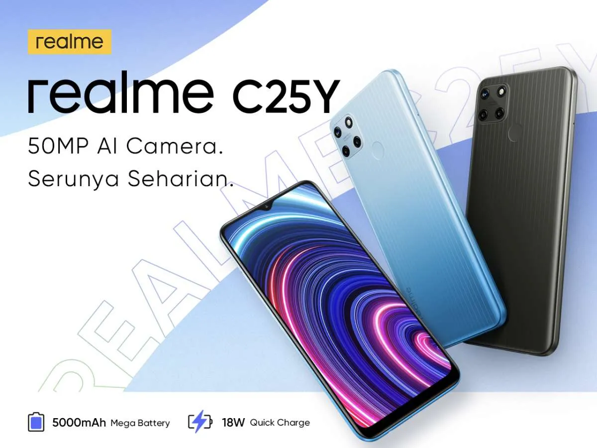 Harga HP Realme C25 cuma Rp 2 jutaan, dapat bekal kamera 50MP