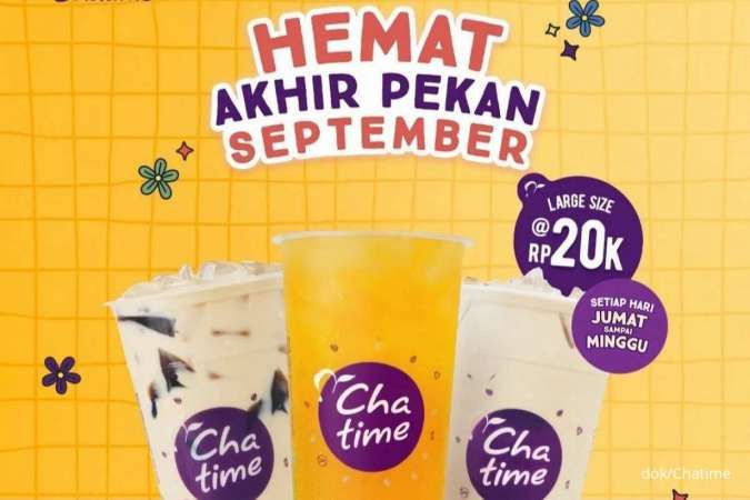 Promo Chatime Hemat Akhir Pekan September, Ada 3 Minuman Ukuran Large Rp 20.000