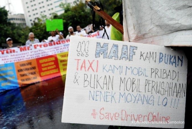Usaha terakhir, sopir taksi online tolak uji KIR