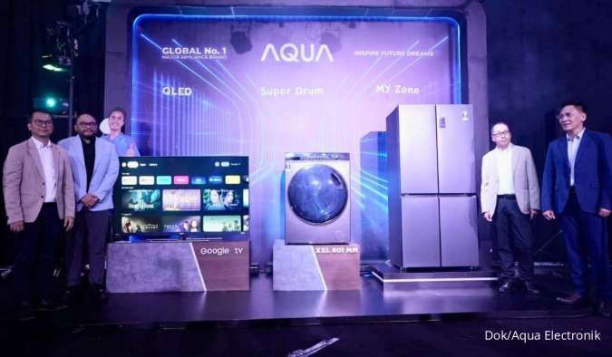 Menyasar Pasar Premium, AQUA Elektronik Luncurkan Kulkas Dua Pintu, Ada 18 SKU