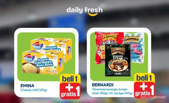 Promo JSM Hypermart Periode 21-24 November 2025, Beli 1 Gratis 1 Keju-Frozen Food
