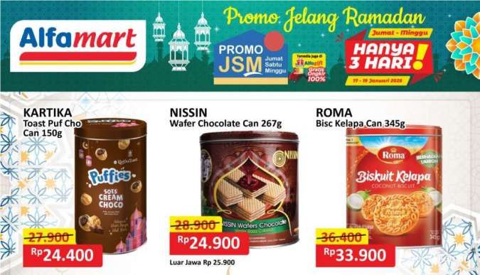 Promo JSM Alfamart 17-19 Januari 2025, Biskuit Kaleng Lebih Murah Jelang Ramadan