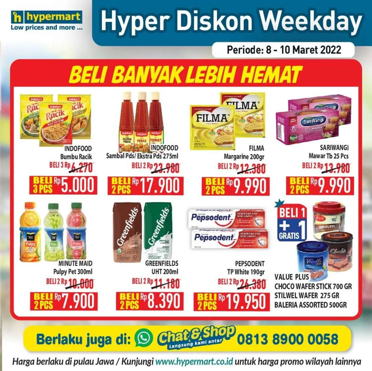 Katalog Promo Hypermart Hyper Diskon Weekday Periode 8-10 Maret 2022