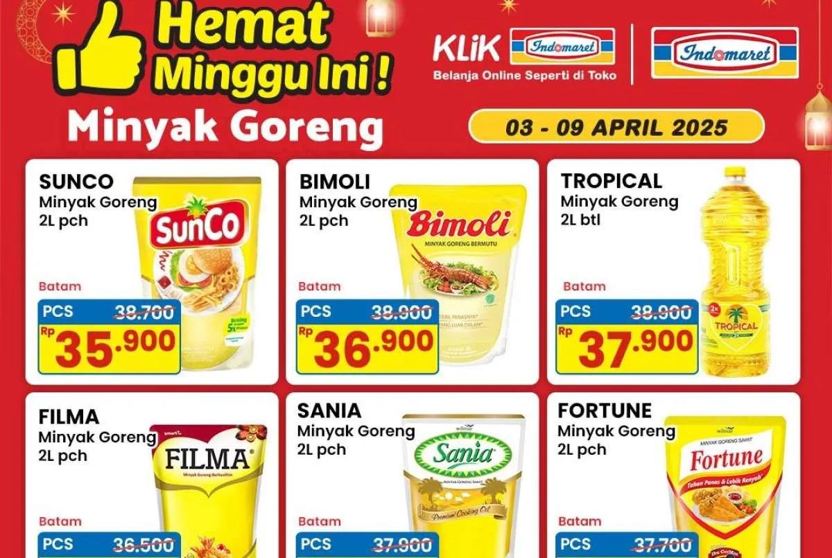 Promo Minyak Goreng di Indomaret 9 April 2025, Harga Hemat Minggu Ini Akan Berakhir
