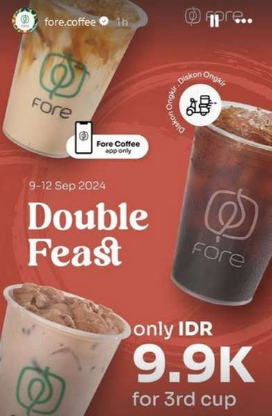 Promo 9.9 di Fore Coffee