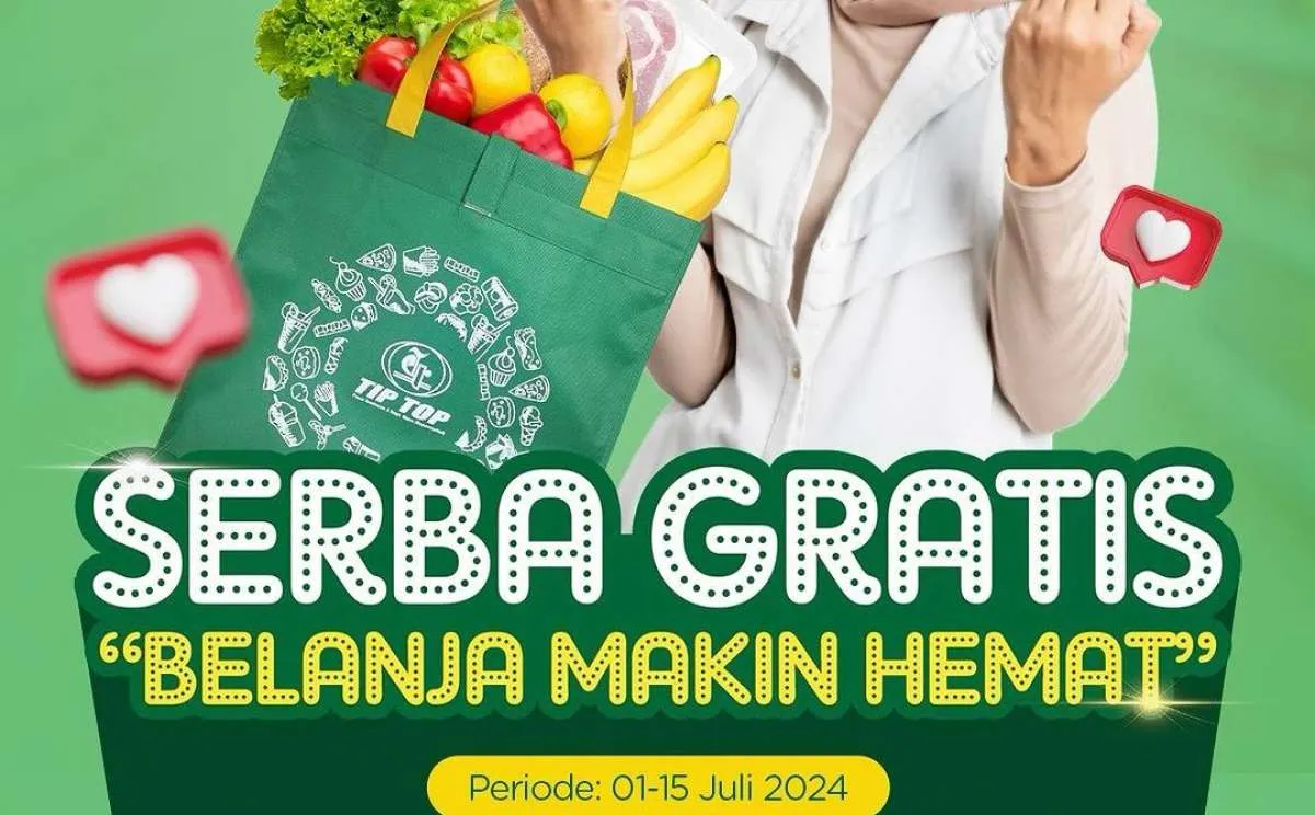 Promo Tip Top Serba Gratis 1-15 Juli 2024, Ada Buavita dan Piattos Beli 2 Gratis 1