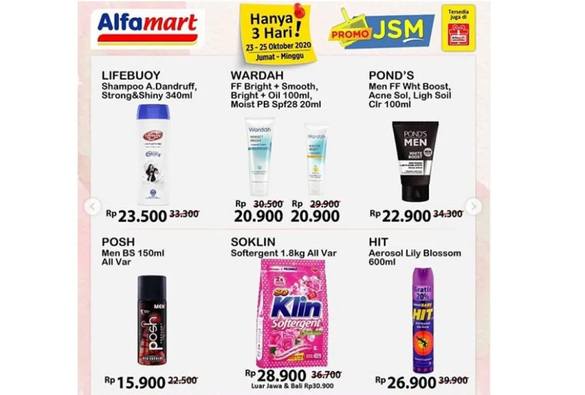 Promo JSM Alfamart hari terakhir pekan ini,  25 Oktober 2020!