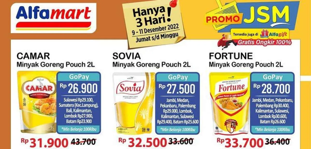 Katalog Harga Promo JSM Alfamart 9-11 Desember 2022, Minyak Goreng Lebih Murah!