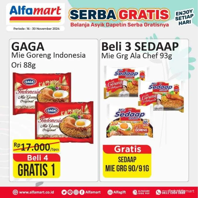 Promo Alfamart Serba Gratis Periode 16-30 November 2024