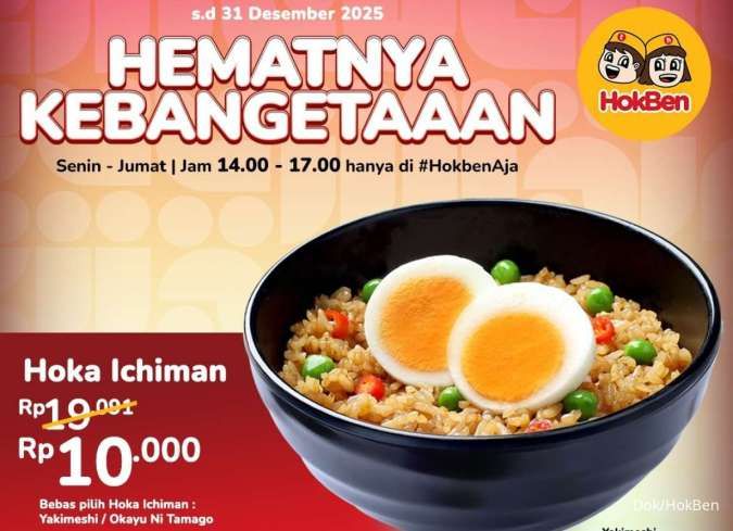 Promo HokBen Desember 2025, Hemat dan Murah Meriah Mulai Rp 10.000-an