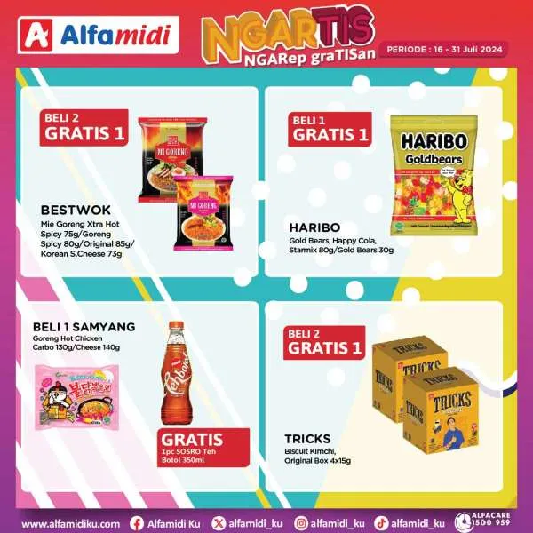 Promo Alfamidi Ngartis (Ngarep Gratisan) Periode 16-31 Juli 2024