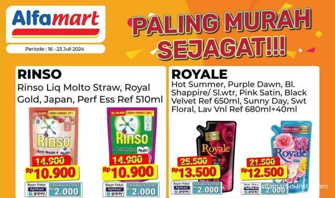 Promo Alfamart Paling Murah Sejagat 16-23 Juli 2024, Promo Deterjen Sampai Mie Instan