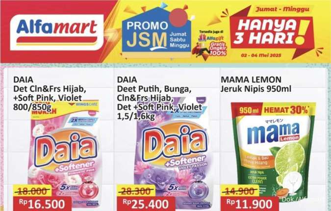 Promo JSM Alfamart Weekend, Banyak Potongan Harga Sampai Hari Minggu 4 Mei 2025