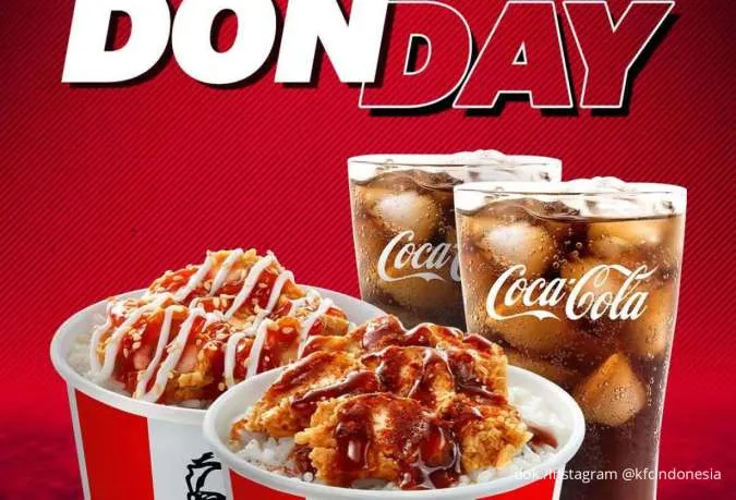 Promo KFC DonDay Tiap Senin, Paket 2 Don Bowl dan 2 Soft Drink Cuma Rp 31.000-an