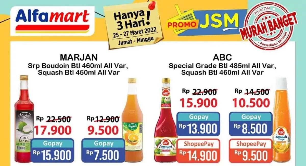 Promo JSM Alfamart Hanya 3 Hari Periode 25-27 Maret 2022