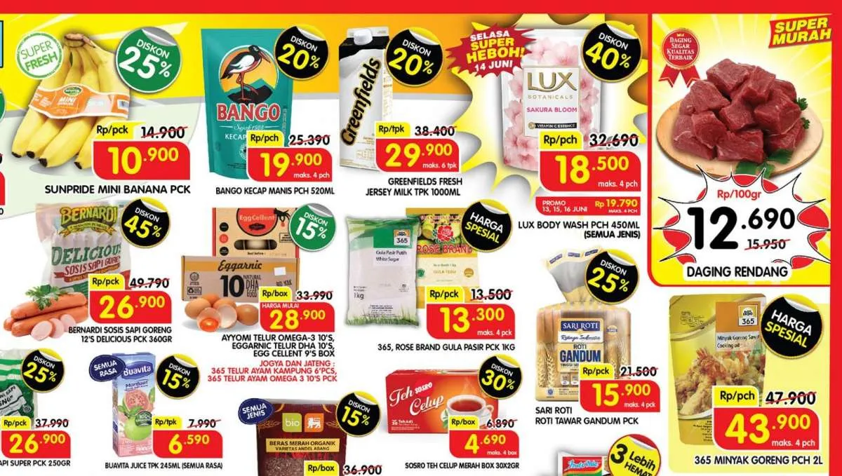 Promo Superindo hingga Kamis 16 Juni 2022 untuk Diskon Besar Sampai 45%