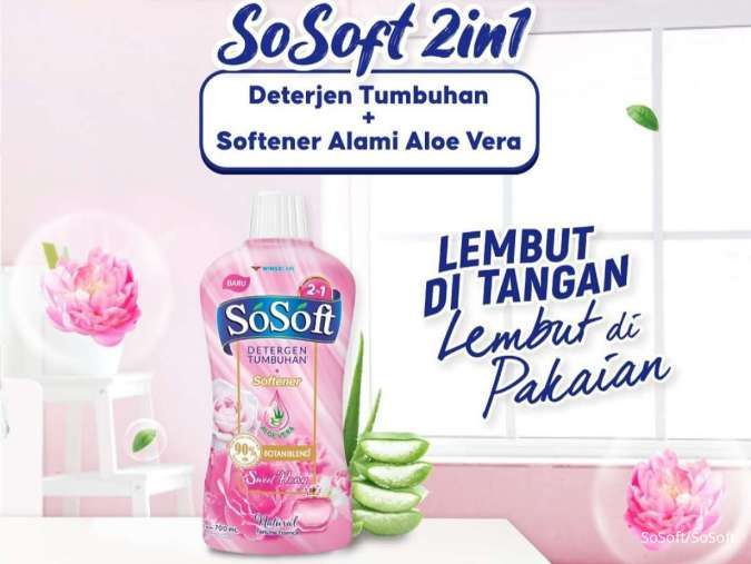 SoSoft dari Wings Care Meluncurkan Deterjen Tumbuhan 2in1 Aroma Aloe Vera