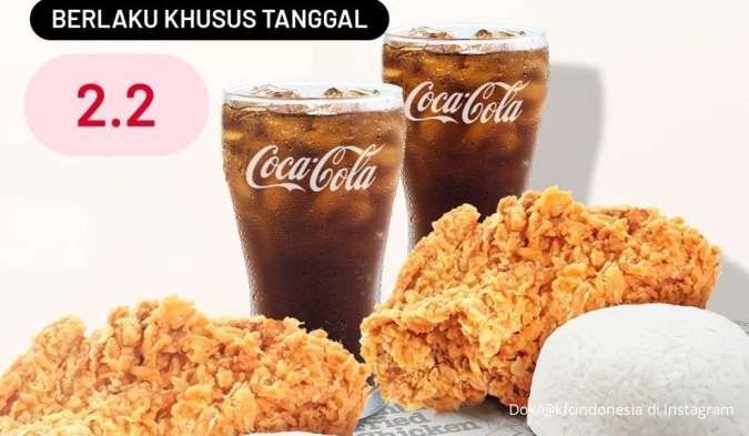 Promo KFC 2.2 Spesial 2 Februari 2024, Beli 1 Gratis 1 Harga Rp 36.000 Hanya Hari Ini