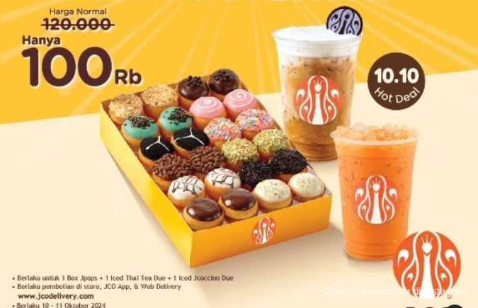 Promo 10.10 di J.CO Berakhir Hari Ini 11 Oktober 2024, JPop dan Minuman Harga Spesial