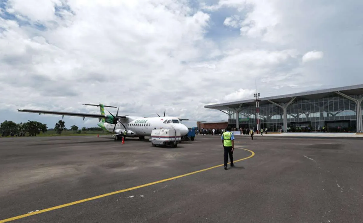 Presiden Jokowi Meresmikan Bandara Ngloram di Blora, Jawa Tengah