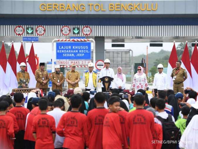 Jalan Tol Bengkulu–Taba Penanjung Garapan Hutama Karya diresmikan Jokowi