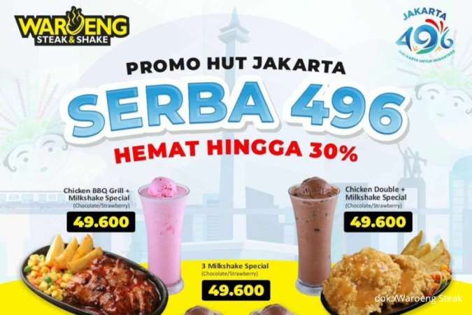 Promo Waroeng Steak HUT Jakarta 21-25 Juni 2023, Diskon 30% Serba 496