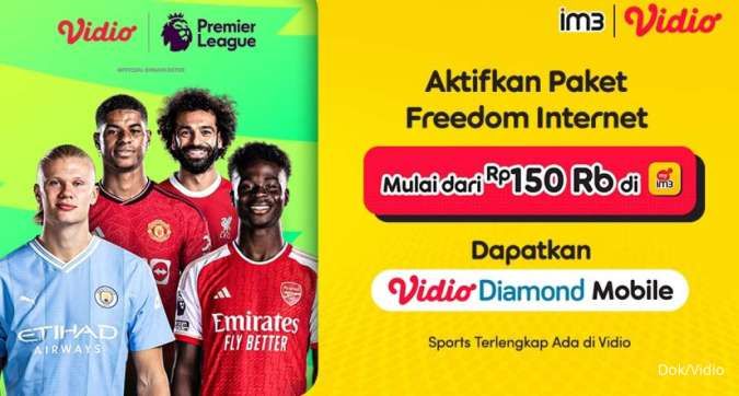 Kolaborasi IM3 dan Vidio, Suguhkan Bundling Tayangan Premier League untuk Pelanggan