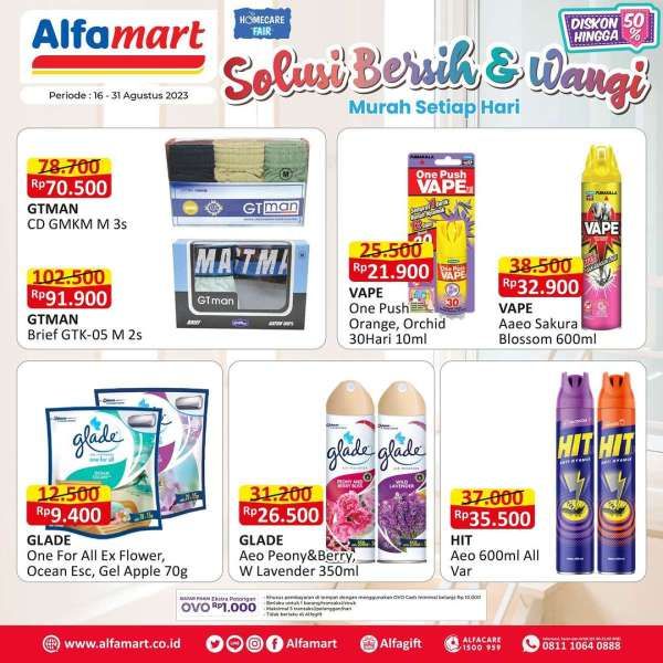 Katalog Harga Promo Alfamart Terbaru 16-31 Agustus 2023, Promo Produk Rumah Tangga