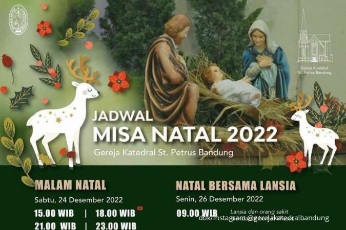 Siap Rayakan Natal 2022, Ini Jadwal Misa Natal di Gereja Katedral Bandung Lengkap
