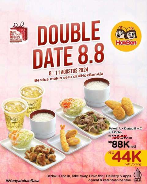 Promo 8.8 d HokBen 8-11 Agustus 2024