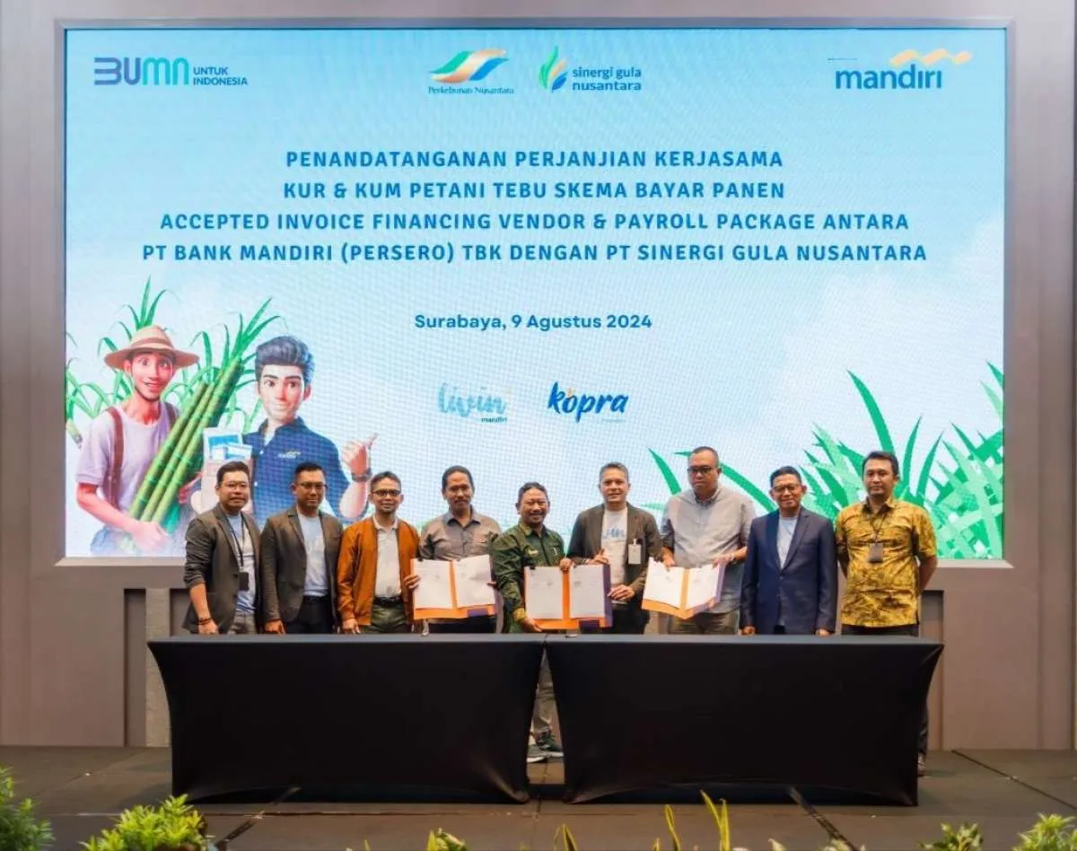PTPN Group Gandeng Bank Mandiri, Dorong Pembiayaan Fleksibel untuk Petani Tebu