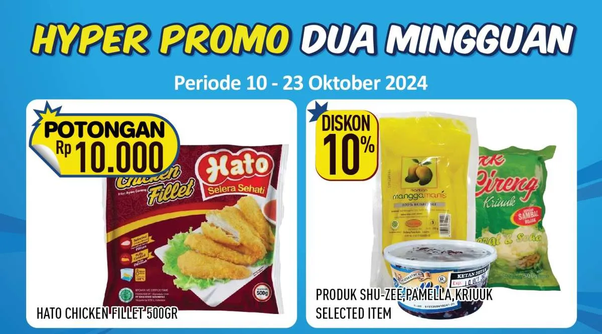 Promo Hypermart Dua Mingguan Terbaru, Nugget-Chicken Fillet Diskon Rp 10.000