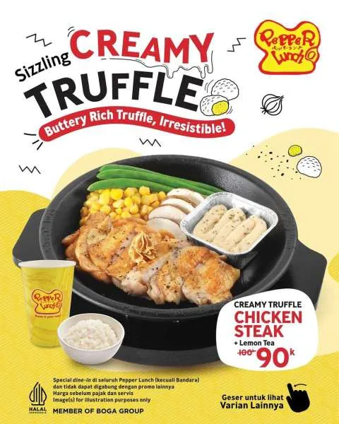 Promo Pepper Lunch Creamy Truffle Chicken Steak