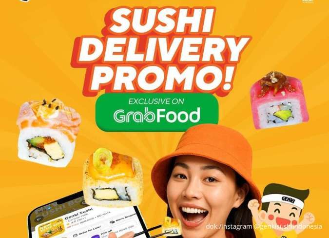 Yuk, Serbu Sushi Delivery Promo dari Genki Sushi Diskon Rp 35.000 Via GrabFood